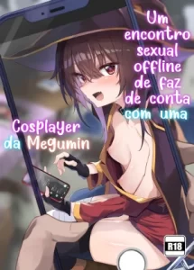 Um encontro sexual offline de faz de conta com uma Cosplayer da Megumin